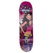 Skate Skt Sk8 Infantil Criança +6 Anos Até 70kg Fenix Iniciante Shape 7 Folhas Rodinhas Gel Estampas Hip-Hop Pop-Music