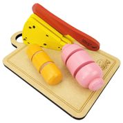 Kit de Comidinha de Brinquedo Infantil Com Velcro Faca Frios