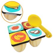 Comidinha de Brinquedo Infantil de Madeira Iogurte + Colher