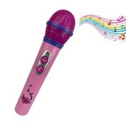 Microfone Infantil Com Som Fenix - Rosa - Brinquedo Musical Karaoke Crianças