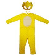 Fantasia Super Sonic Infantil Amarelo Longo Com Máscara