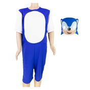 Fantasia Sonic Infantil Curta Com Máscara