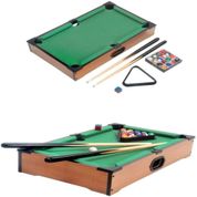 MESA DE BILHAR SINUCA SNOOKER INFANTIL MINI BRINQUEDO COM TACOS E BOLAS EM MADEIRA