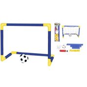 KIT JOGO DE FUTEBOL TRAVE COM BOLA E REDE CHUTE A GOL GOLZINHO COMPLETO