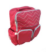 BOLSA MOCHILA MATERNIDADE COM 9 BOLSOS MULTIUSO TERMICA E IMPERMEAVEL PARA LEVAR ITENS DO BEBE E DA MAMAE VERMELHA