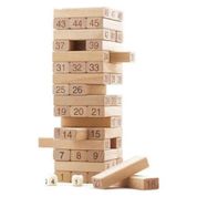 KIT MINI JOGO DE EQUILIBRIO COM 10 UNIDADES ESTILO JENGA TORRE DE MADEIRA BRINQUEDO