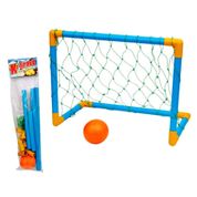 KIT TRAVE E BOLA INFANTIL COM REDE BRINQUEDO FUTEBOL CHUTE A GOL MENINOS MENINAS