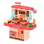 KIT COZINHA INFANTIL COMPLETA 31 PEÇAS PIA TORNEIRA COM AGUA PANELAS FORNO FOGAO ACESSORIOS CHEFF