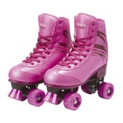 Patins 4 Rodas Ajustável 39 a 42 Roller Skate Rosa -  Fenix