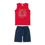 Conjunto Tigre Inscrição Malwee Kids