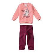 Conjunto Moletom Flanelado Menina Malwee Kids