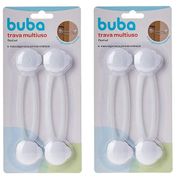 Kit com 4 Travas Flexiveis Multiuso Bebês Buba 16CM