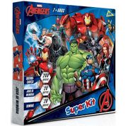 Super KIT 3 Jogos QUEBRA-CABEÇA Domino Memoria Vingadores Toyster 2755