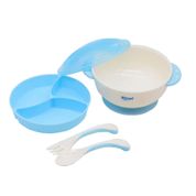 KIT ALIMENTAÇÃO BABY - BOWL COM TAMPA E TALHERES ZOOP TOYS