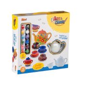 KIT DE CHA EM CERÂMICA 13 PÇS ART CRAFT P/ PINTAR ZOOP TOYS