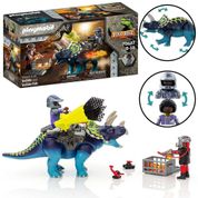 Playmobil Dino Rise Triceratops Batalha Pedras 40 Pçs 70627