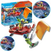 Playmobil City Action Lancha Resgate Kitesurfer 30 Pçs 70144