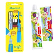 ESCOVA MAGIC BRUSH 5 ANOS AZUL + GEL DENTAL CF FISHER PRICE