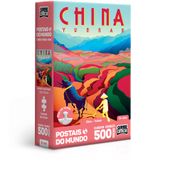 Quebra-Cabeça - 500 Peças - Game Office - Postais do Mundo - China - Yunnan - Nano - Toyster