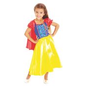 Fantasia Princesa Infantil Luxo Com Capa e Coroa