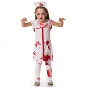 Fantasia de Halloween Infantil Feminina Enfermeira Zumbi The Walking Dead