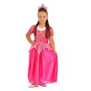 Fantasia Princesa Rosa Infantil Sulamericana Com Tiara G 7 - 8