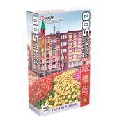 Quebra-Cabeça - 500 Peças - Flores em Amsterdan - Grow