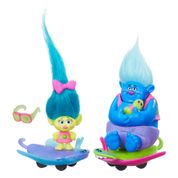 Conjunto Mini Figuras com Veículos - Trolls - Skate Animal - Hasbro