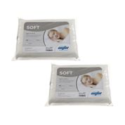 Kit 2 Travesseiros Soft D16 100% Algodão - Bege