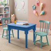 Mesa Infantil com 2 Cadeiras Mariah - Azul/Menta