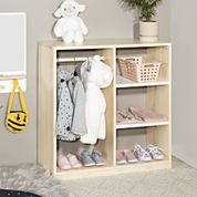 Mini Closet Montessoriano Natural/Branco - Casatema