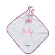 Naninha Bebê Atoalhada Vaquinha Rosa Zip