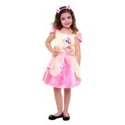 Fantasia My Little Pony Infantil Vestido Applejack Com Tiara e Asas