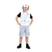 Fantasia de Médico Infantil Kit Peitoral e Touca