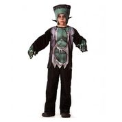 Fantasia de Halloween Frankenstein Infantil Masculina Monstro Com Gorro