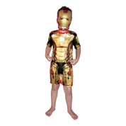 Fantasia Homem De Ferro Infantil Curta Com Máscara Iron Man 3