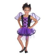 Fantasia Bruxa Morcego Infantil Halloween Com Tiara