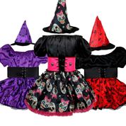 Fantasia de Bruxa Lilith Com Cinto e Chapéu Halloween Infantil