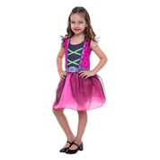 Fantasia de Bruxa Infantil Pink Halloween