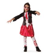 Fantasia de Halloween Infantil Feminina Estudante Zumbi The Walking Dead