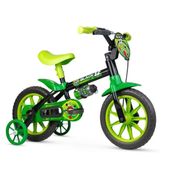 Bicicleta Infantil Aro 12 Radical Menino Black 12 - Pedal Preto - Nathor