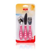 Talheres de Inox - Rosa - 3 Peças - Nuk