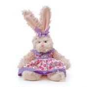 Pelúcia Coelho Capucci - 30 cm - Lilás com Flores - Cromus