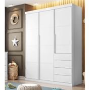 Guarda Roupa Infantil Pérola com 3 Portas - Branco