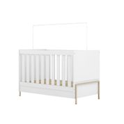 Berço Mini Cama Metalic - Champanhe/Branco