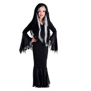 Fantasia Família Addams Infantil Vestido Mortícia de Halloween