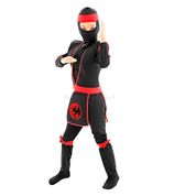 Fantasia Ninja Preto Infantil de Luxo Com Musculatura