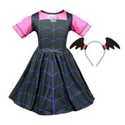 Fantasia Vampirina Infantil de Halloween Com Tiara