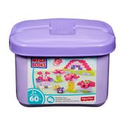 Blocos de Montar - Mega Bloks - Balde Rosa - 60 Peças - Fisher-Price