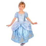 Fantasia Cinderela Infantil Luxo Princesa Disney P 2 - 4